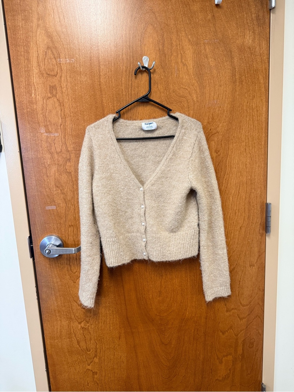 Old Navy Beige V-Neck Button Cardigan